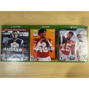 Xbox One Madden Lot of 3 Madden 18 20 22 (Madden 22 Sealed)